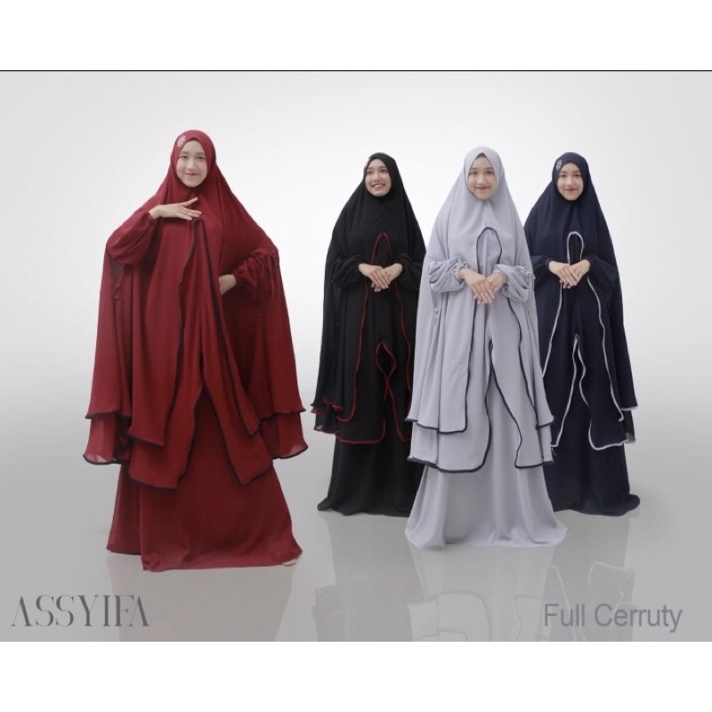 GAMIS SYARI ASSYIFA/GAMIS SET SYARI FREE CADAR
