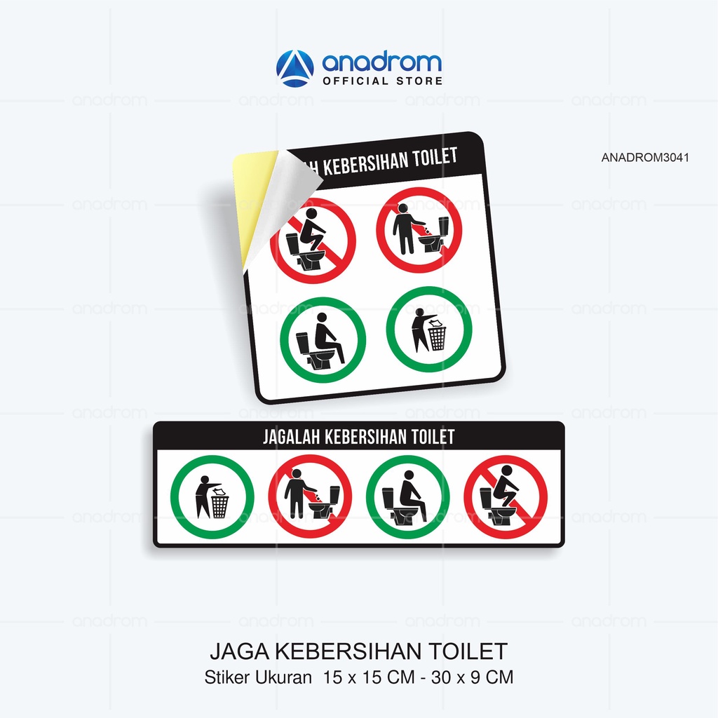 Jual Stiker Toilet X Cm Stiker Jaga Kebersihan Toilet Anadrom