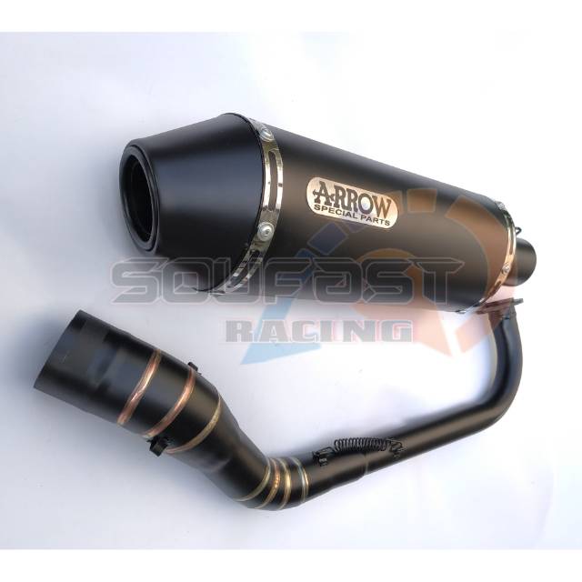 KNALPOT RACING ARROW BLACK FULLSYSTEM KNALPOT NMAX AEROX VARIO PCX LEXI XMAX ADV SCOOPY MIO BEAT