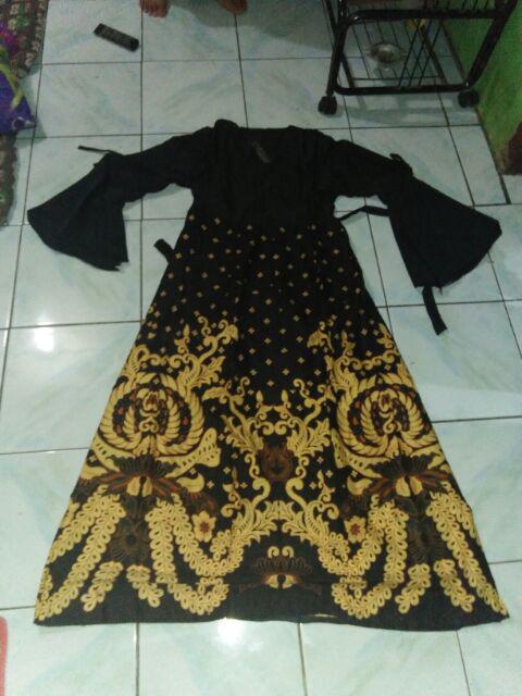 (promo Lebaran) Maura Couple - Sania Ruffle Batik Couple Ori Ndoro Jowi Dnt Garansi Termurah Shopee-