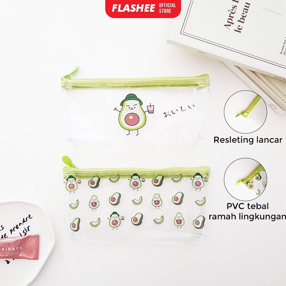 

Flashee Tempat Pensil Aesthetic Kotak Pensil Transparan Lucu Tempat Pensil Anak Perempuan Laki-laki Kapasitas Besar Organizer Pouch Multifungsi Simple Minimalis