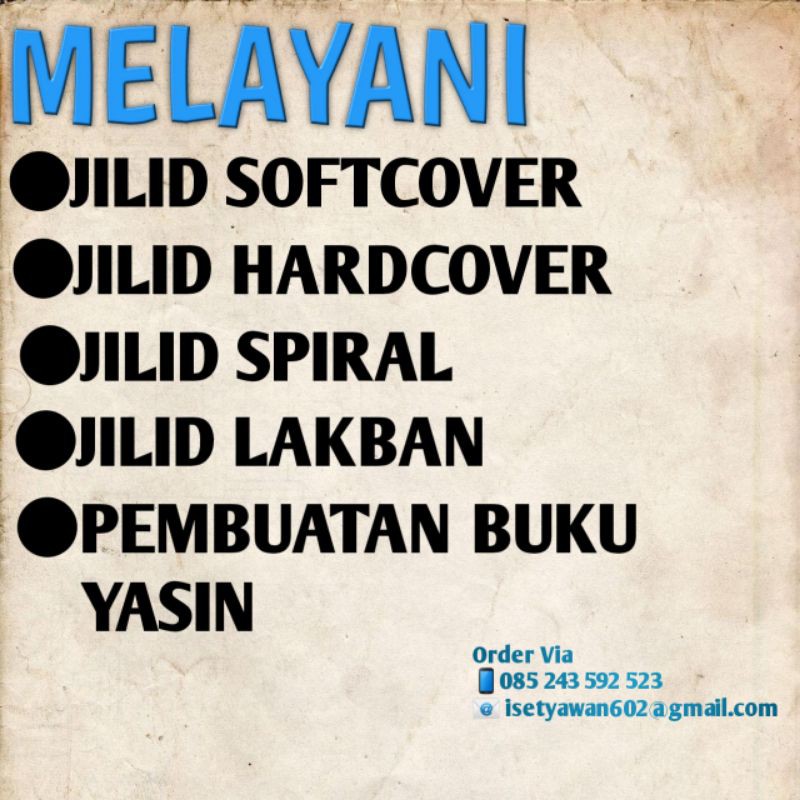 

JASA JILID LAKBAN/JILID SPIRAL DLL/MURAH/FREE MIKA