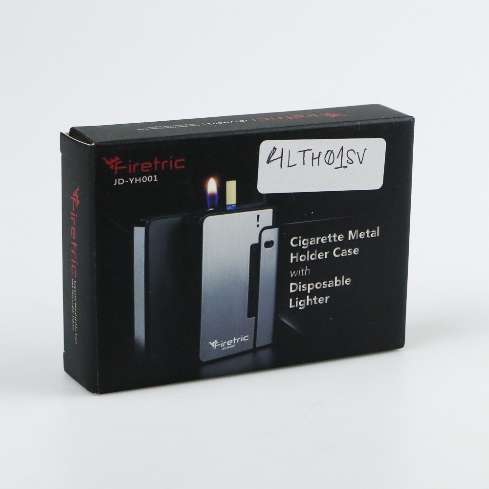 Firetric Kotak Rokok Fashion Bungkus Case with Lighter Korek Api Slot - JD-YH001 GREY