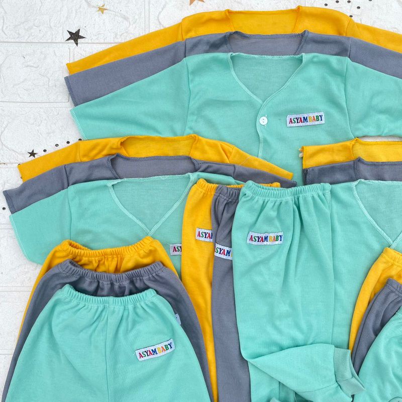 PROMO 7.7 18 PCS Baju Celana Bayi Baru Lahir Kombinasi Asyam Baby