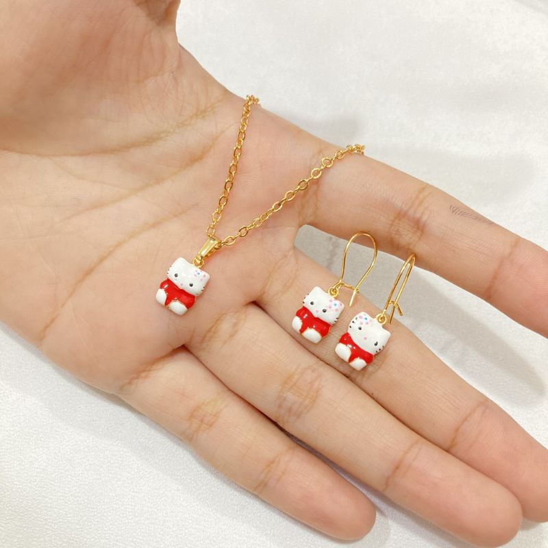 Set Kalung Anak Cat Lapis Emas Aksesoris Perhiasan Anak Xuping