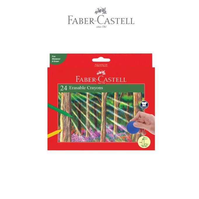 

(PERALATAN MENGGAMBAR) FABER-CASTELL ERASABLE CRAYONS SET-24 PROMO