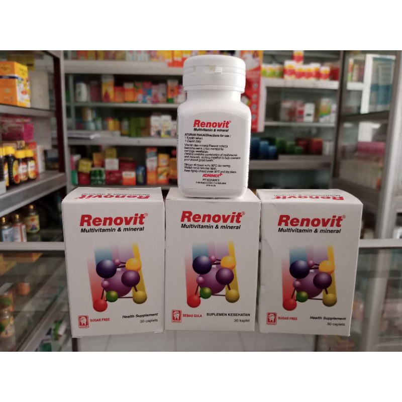 Renovit Botol Isi 30 Tablet | Multivitamin &amp; Mineral - ED 02/2024