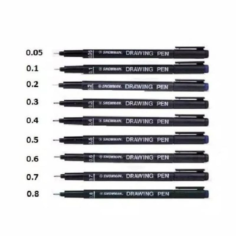 

Pulpen Snowman Drawing Pen Pigment Ink - 1 Pcs