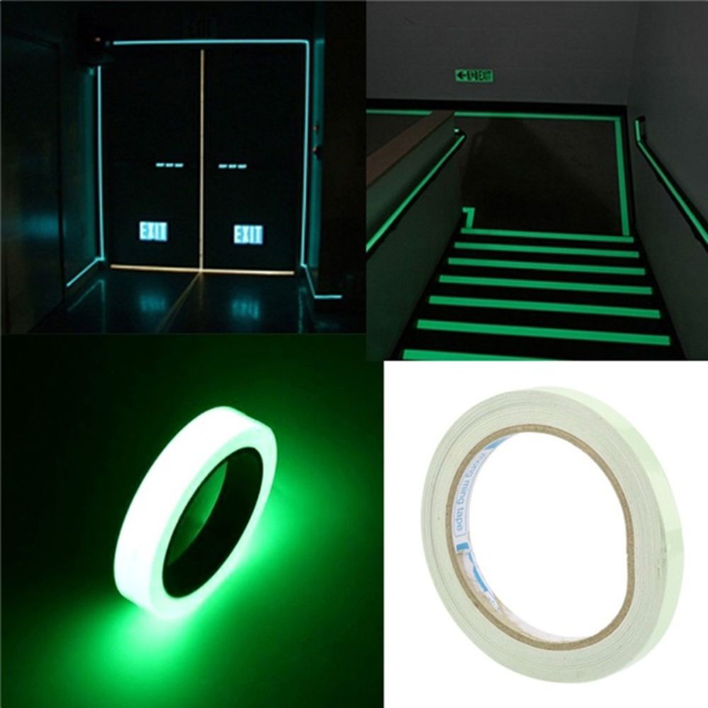 WONDERFUL Glow In The Dark Night Safety Strip Safety Sign Luminous Tape Car Reflective Stripe Home Stage Decorations Warning Stickers Self-adhesive Moto Green Fluorescent