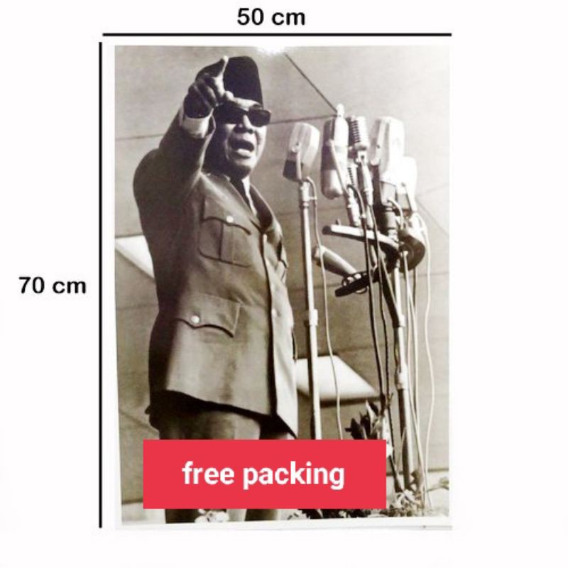 POSTER SOEKARNO Bung KARNO UKURAN Jumbo 50x70cm