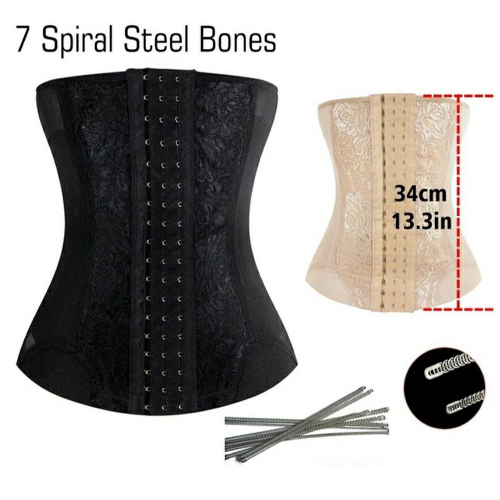 FLOWER KORSET PELANGSING PENGAIT WANITA HOOK WAIST TRAINER SLIMMING ROSE CORSET