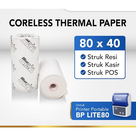 

Kertas Thermal Struk kasir POS & Resi BLUEPRINT Lite 80x40 mm 80 x 40