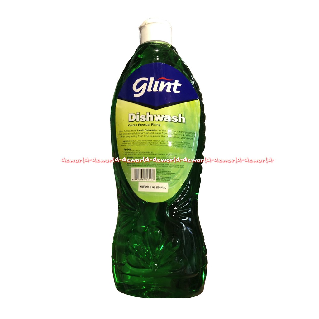 Glint Dishwash Sparkling Lime 800ml Sabun Cuci Piring Gelas Anti Bacteria Glin Dish Wash Washing Dish Soap Anti Bakteri Pencuci Piring Peralatan Makan 800 ml