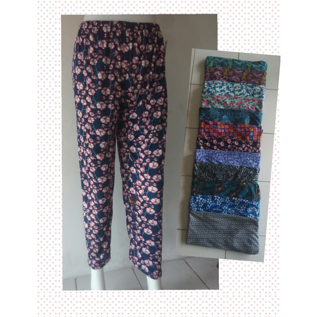  Celana  legging  hyget jumbo  celana  santai motif celana  