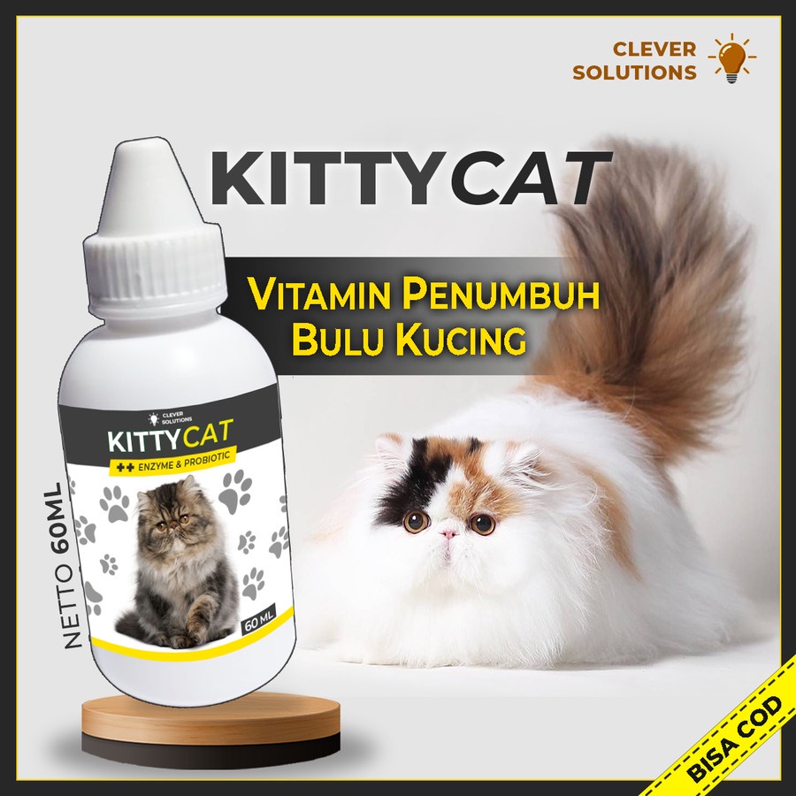 KITTY CAT Vitamin Penumbuh Bulu Kucing Pelebat Bulu Vitamin Kucing anti Rontok Bulu Kucing