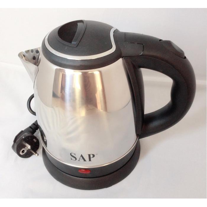 Teko / Kettle / Pemanas Air / Sap Kettle Listrik 1lt - 300Watt - Stainless Steel Bisa Cod