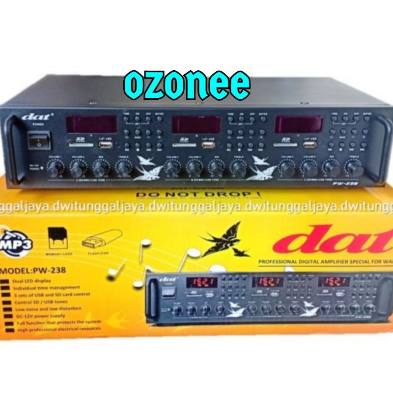 AMPLI WALET DAT PW 238 3 PLAYER 6 CHANNEL ORIGINAL