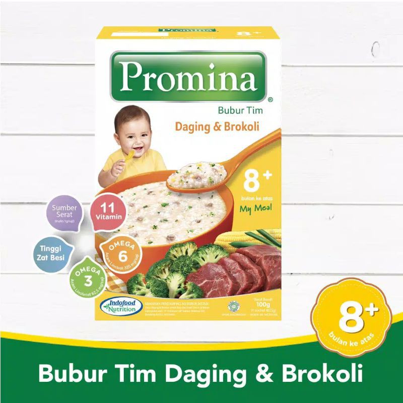 PROMINA bubur tim Daging &amp; Brokoli 100g/ Bubur bayi