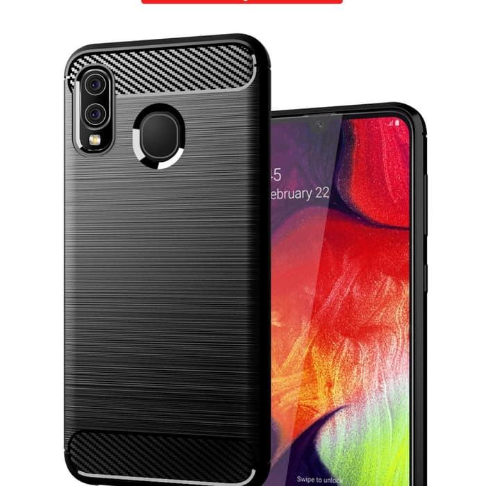 Silicon Case SAMSUNG A20 A30 Softcase iPAKY Carbon Casing Cover