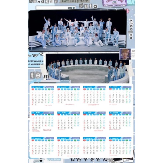 Kalender 2024 custom motif aesthetic kpop