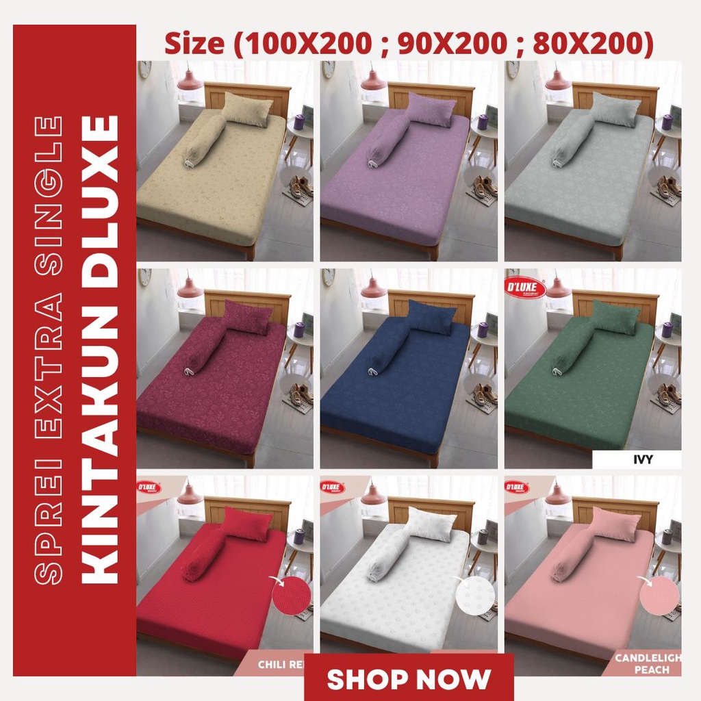 Sprei Kintakun 100x200 Seprei Single Bed 90x200 80x200 Seprai Polos Terlaris