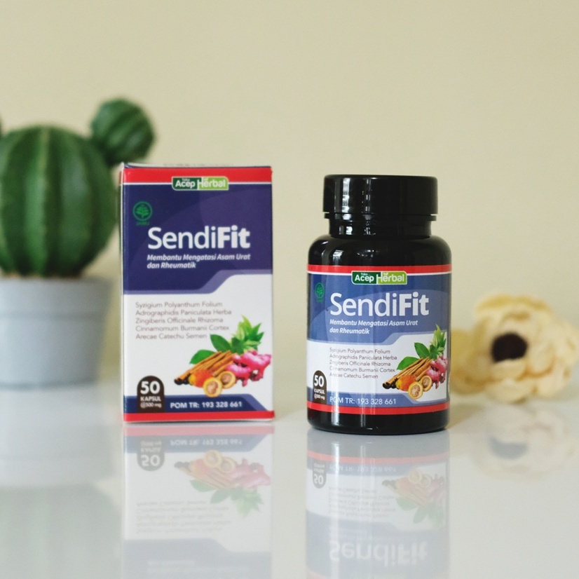 SendiFit Obat Asam Urat Pegal Linu Encok Sakit Pinggang Nyeri Reumatik Kesemutan Sakit Otot Rematik Herbal Isi 50 Kapsul Original BPOM Aman Tanpa Efek Samping