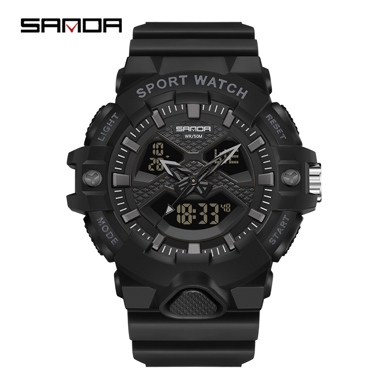 SANDA 3150 Jam Tangan Pria Digital Analog EL Backlight Sport Watch Anti Air WATCHKITE WKOS