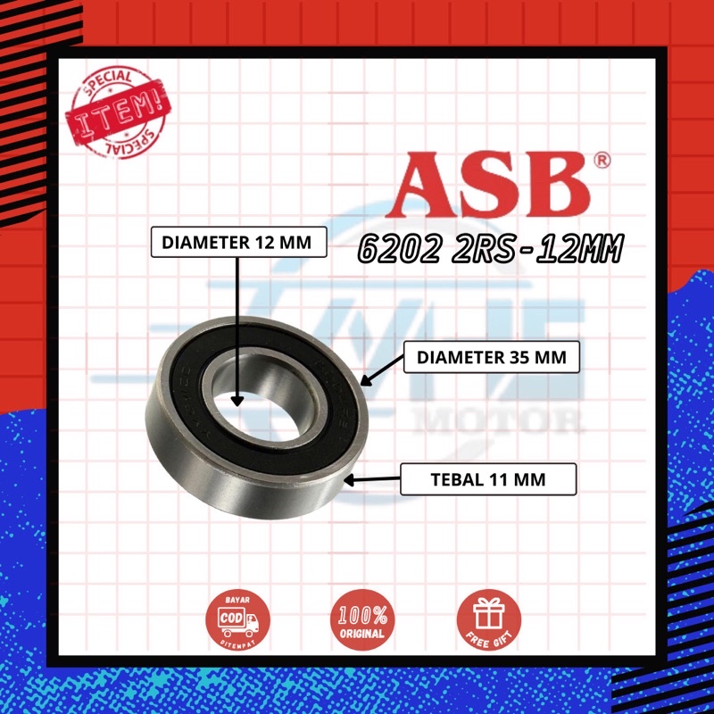 LAHER LAKER BERING BEARING RODA KLAKER 6202-12MM 6202 12 MM