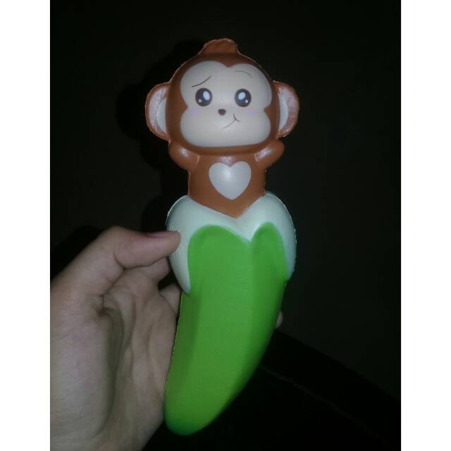 PUNIMARU MONKEY BANANA GREEN SQUISHY