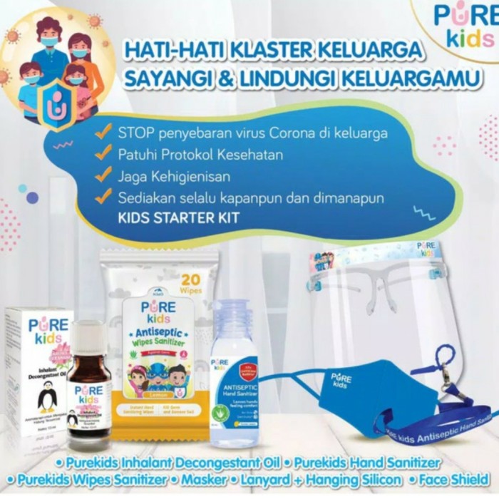 PURE BB Starter Kids Inhalant Sanitizer free Face Shield Masker