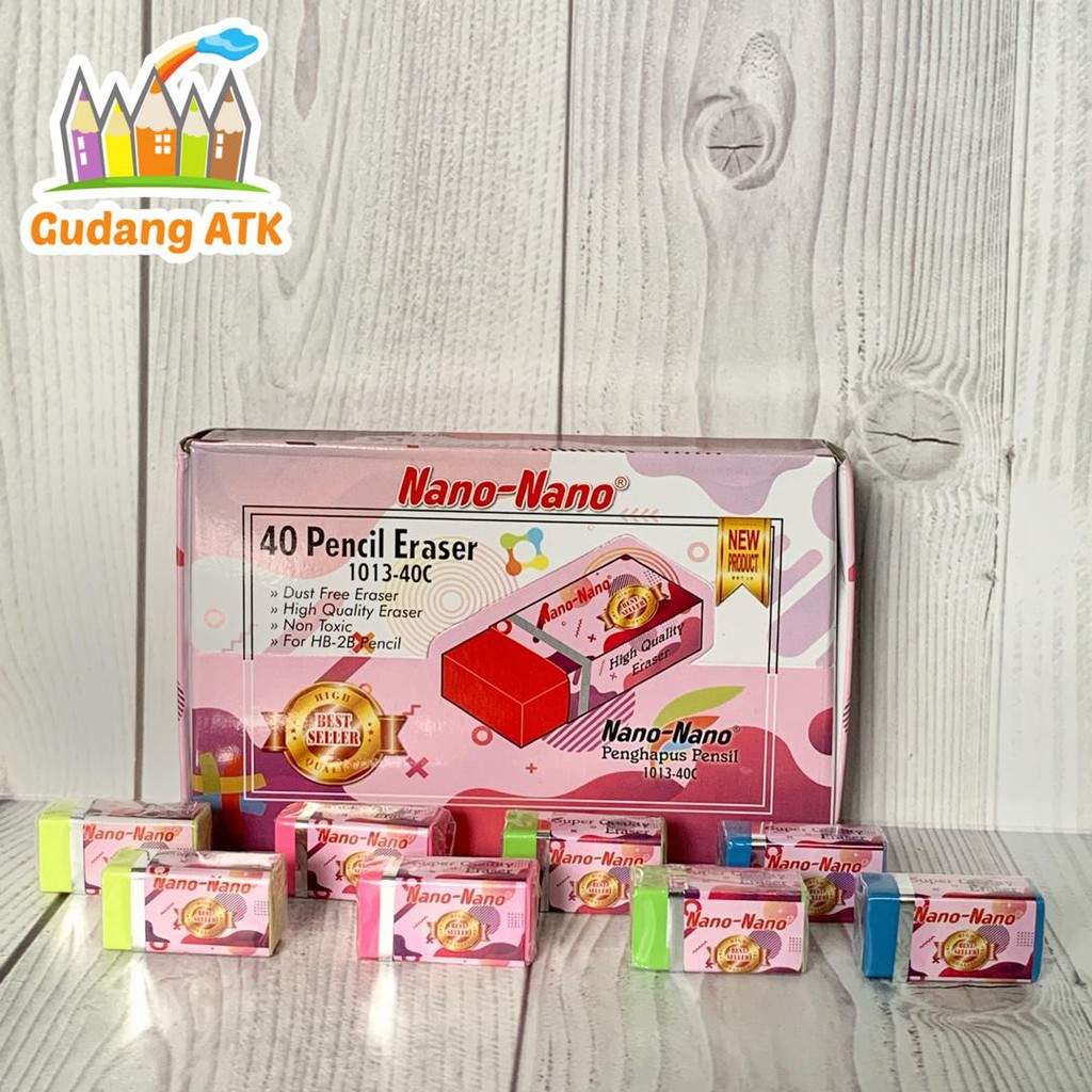 

Setip / penghapus warna warni nano isi 40pcs (1BOX)
