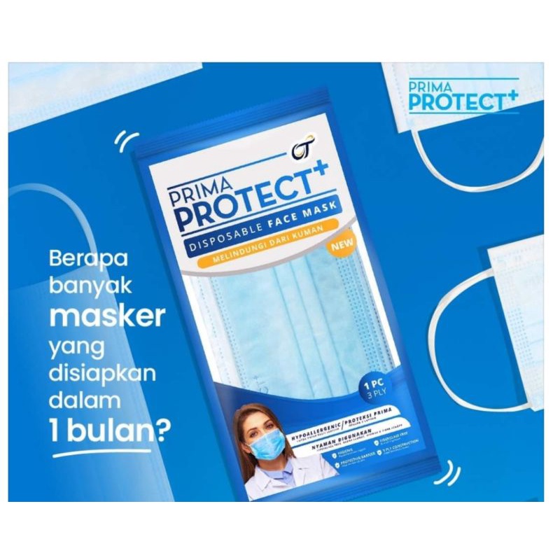 Masker Medis 3Ply Prima Protect+ isi 10