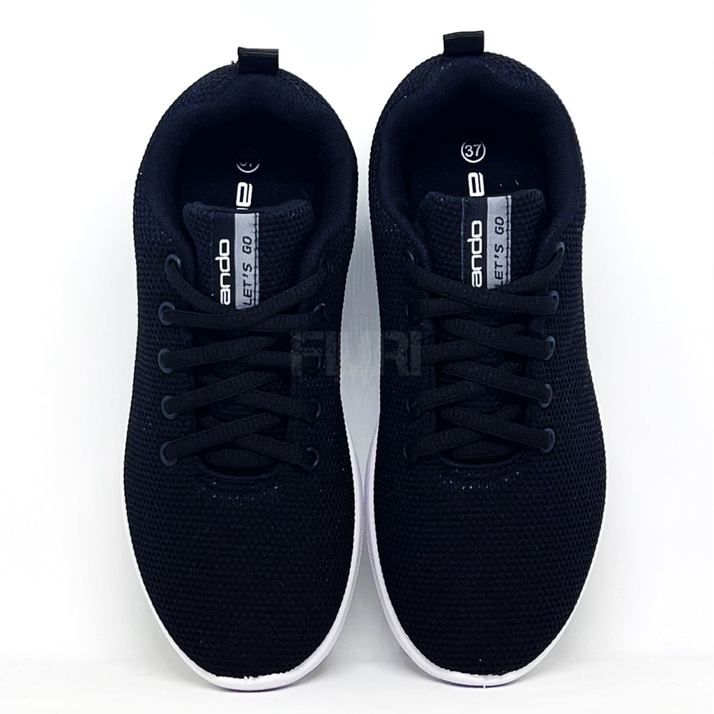 FIURI - ANDO ORIGINAL - BSC 32 33-40 HITAM PUTIH - SEPATU SNEAKERS SPORT KANVAS SOL KARET WANITA PRIA - SEPATU KETS TRENDY ANAK PEREMPUAN LAKI-LAKI - SEPATU OLAHRAGA LARI FITNES SENAM KERJA KULIAH SEKOLAH SD SMP SMA BERTALI CEWEK COWOK MURAH PROMO DISKON