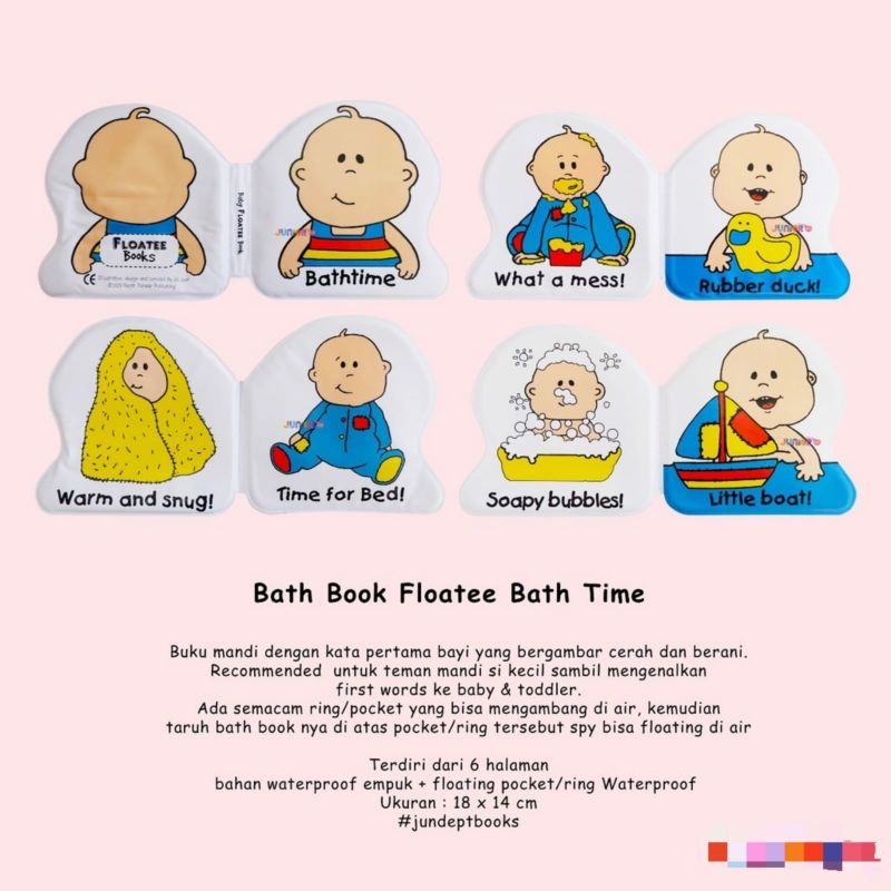 floatee bath book bathtime story buku anak bayi mandi waterproof tahan air baby play story hadiah