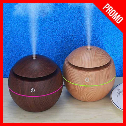 (COD) Aromatherapy Air Humidifier Desain Kayu / Portable Pelembab dan Penjernih Udara