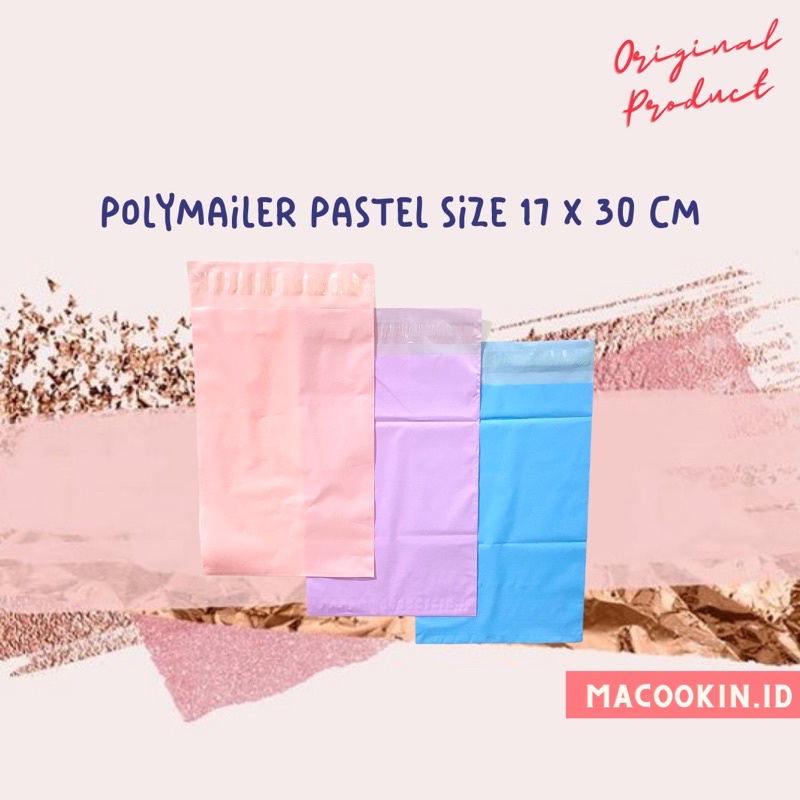 

Polymailer 17x30 cm Pastel Pink Lilac Sky Blue