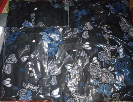 Batik Couple Keluarga Sania Ruffle Ori Ndoro Jowi Dnt Motif Sakura Biru Termurah Di Shopee Ori Bcp