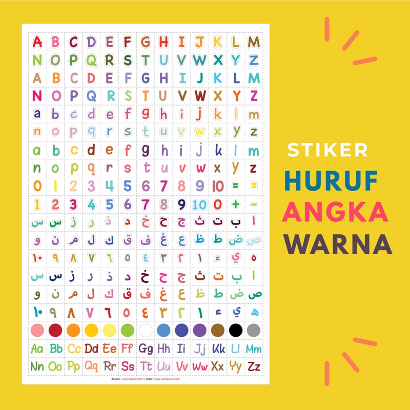 

Stiker Potong Untuk Anak Tema Belajar Huruf Angka Warna