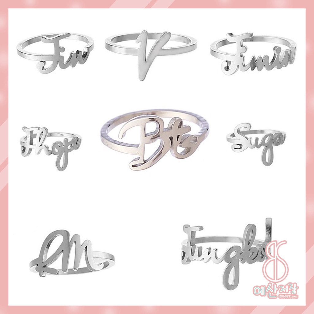 [BS] BISA COD Cincin Huruf BTS BT21 KPOP Ring Alphabet - KP751