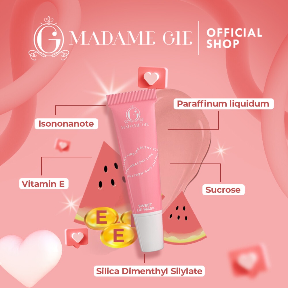 Madame Gie Sweet Lip Mask - MASKER SCRUB BIBIR CERAH