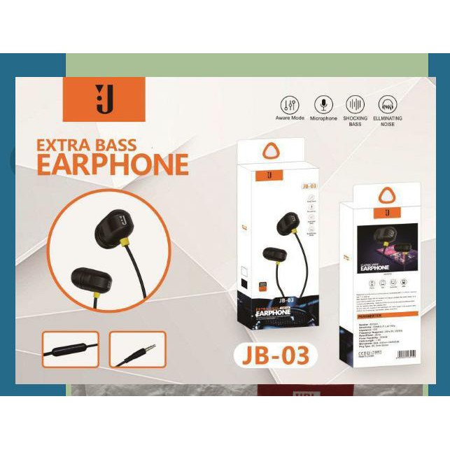Handsfree Headset JBL Earphone JB-03 Handset Handsfree JBL