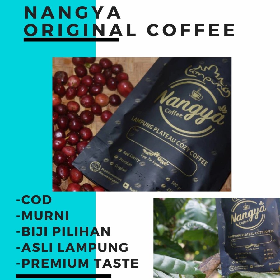 

Kopi Nangya Original Bubuk Green Bean Arabica Robusta Coffee Asli Lampung 225gr