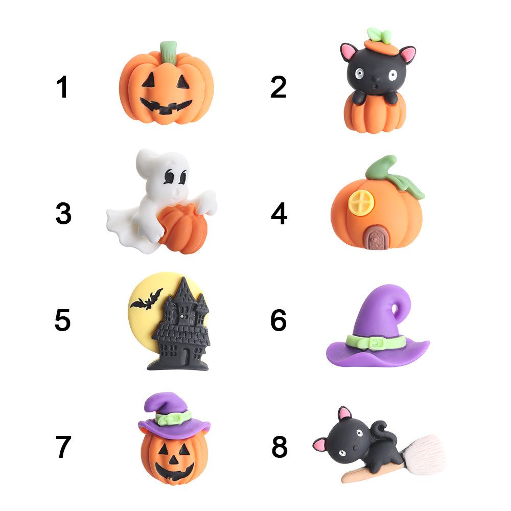 TOP Halloween resin craft kit Halloween Accessories Party supplies DIY Decoration Resin Cabochon Embellishments Decoration Crafts Miniature Ornament Mini Bat Pumpkin Ghost Decor Gifts