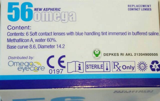 Softlens Bening Omega 56 bulanan / soflens bening bulanan omega56 / Omega 56 Clear Monthly