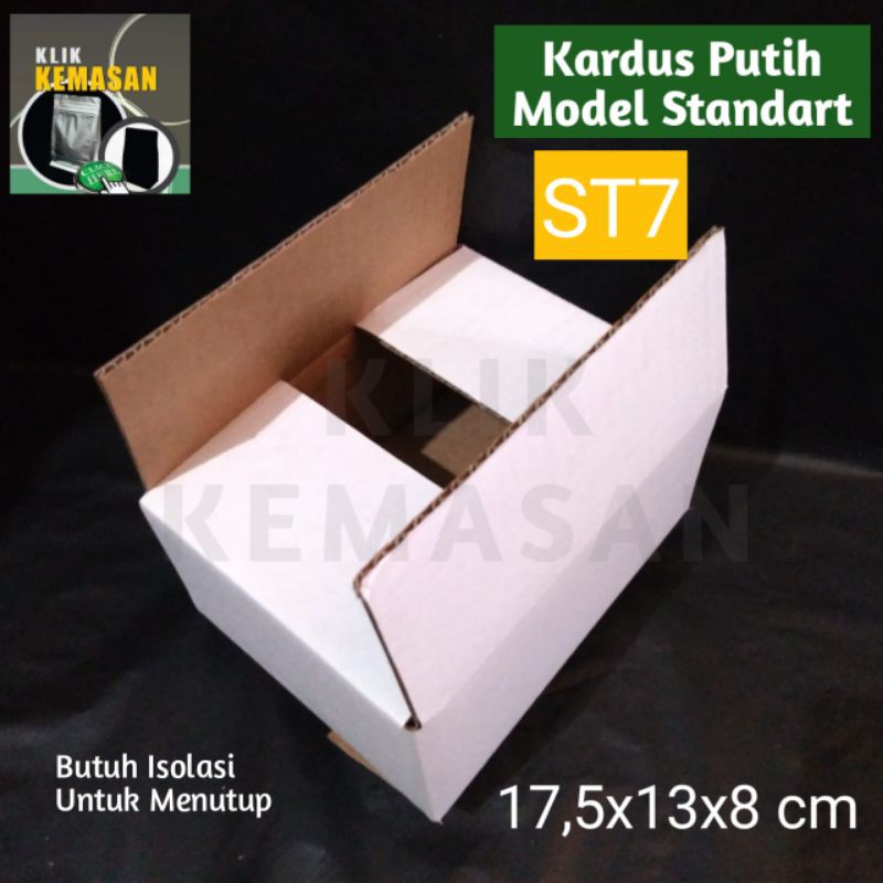 

KOTAK ST-7 PUTIH KARDUS KARTON BOX DUS PACKING DOS AKSESORIS SOUVENIR