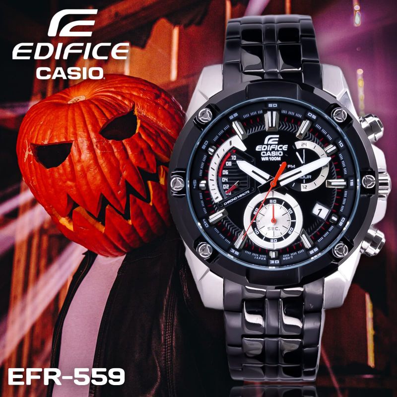 Jam Tangan Pria Merk Casio Edifice Efr-559 Baterai Free Box
