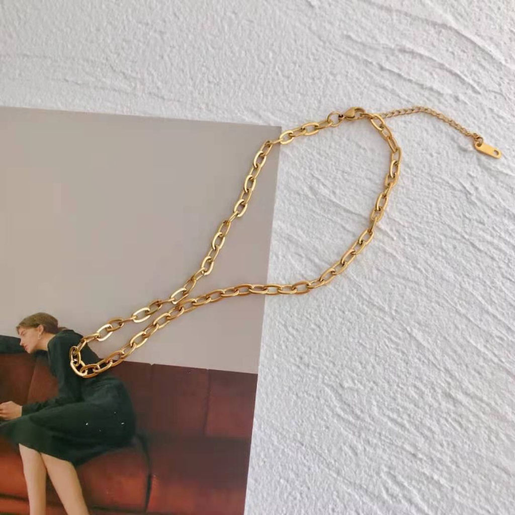 Kalung choker regal titanium anti karat