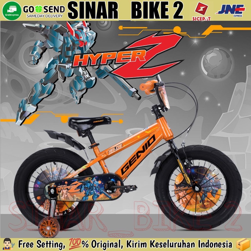 Sepeda Anak Laki Bmx Genio Hyperz 12,16 &amp; 18 Inch