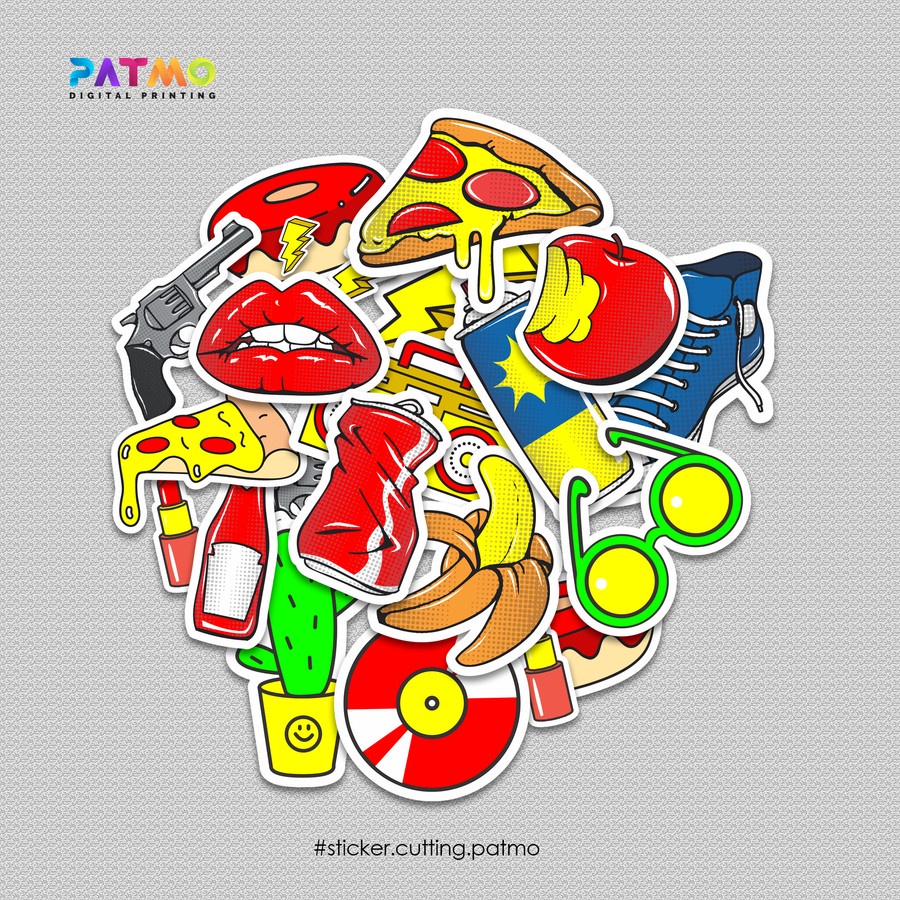 

18 pcs stiker sticker pop art aesthetic