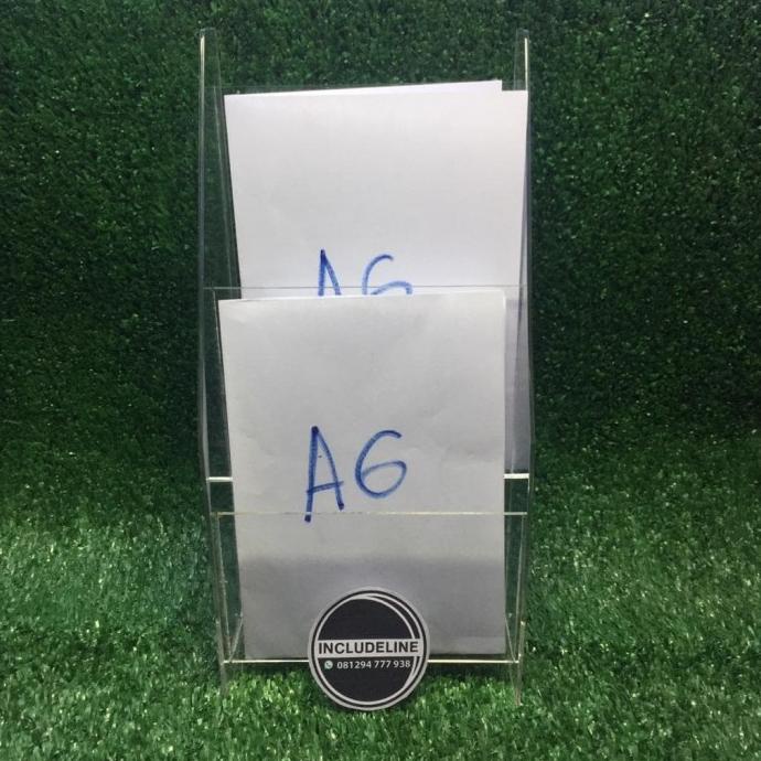 

Office & Stationery | Document Organizer | Tempat Brosur Acrylic A6 2 Tingkat | Best Seller